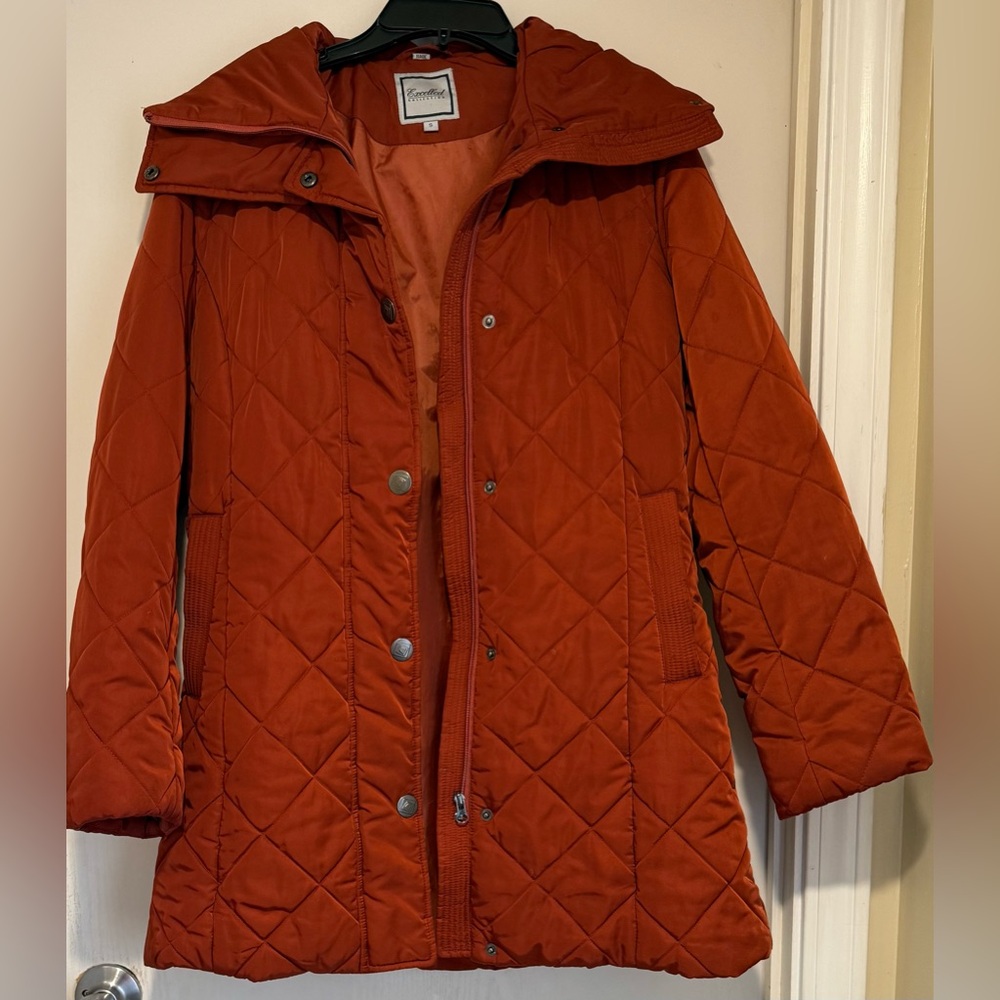 Excelled collection. Women's  Orange Puffer Coat 
Size S